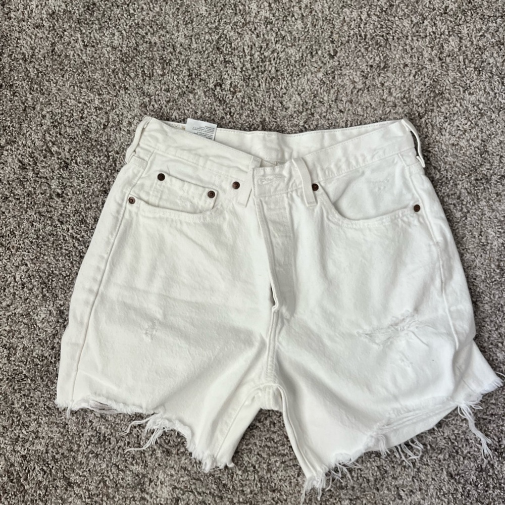 Levi's Women's Crisp White Jean Shorts